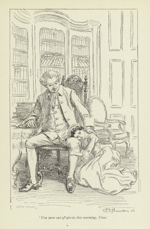 Illustration til Mr Gilfils Love Story af George Eliot af Hugh Thomson
