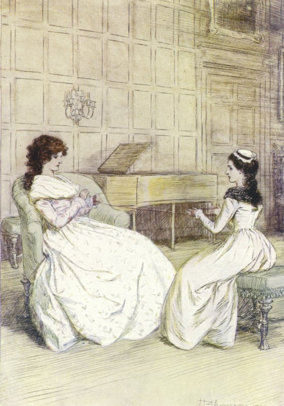 Illustration til Mr Gilfils Love Story af George Eliot af Hugh Thomson