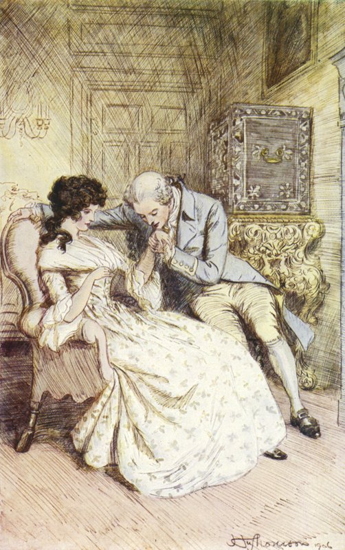 Illustration til Mr Gilfils Love Story af George Eliot af Hugh Thomson