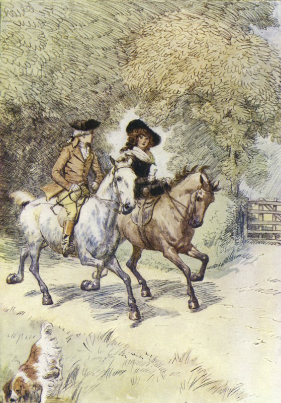 Illustration til Mr Gilfils Love Story af George Eliot af Hugh Thomson