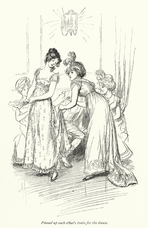 Illustration til Northanger Abbey af Jane Austen (litho) af Hugh Thomson
