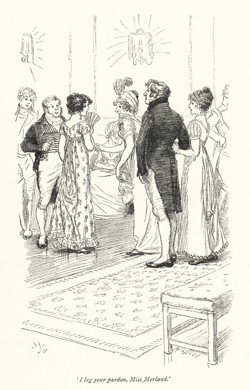 Illustration til Northanger Abbey af Jane Austen (litho) af Hugh Thomson