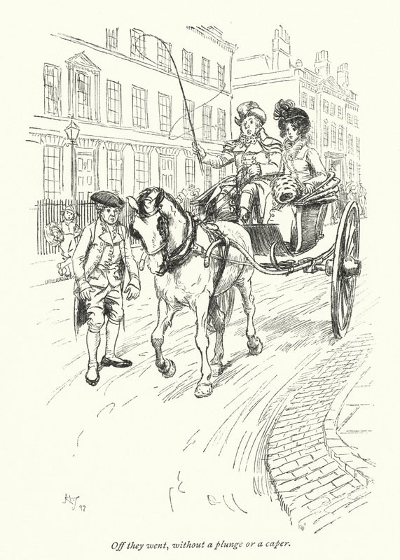 Illustration til Northanger Abbey af Jane Austen (litho) af Hugh Thomson