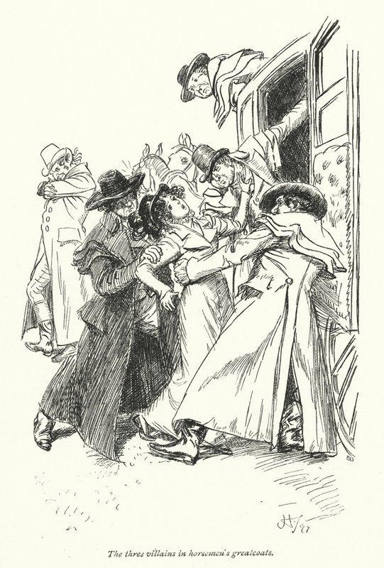 Illustration til Northanger Abbey af Jane Austen (litho) af Hugh Thomson