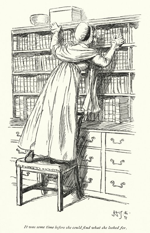Illustration til Northanger Abbey af Jane Austen (litho) af Hugh Thomson