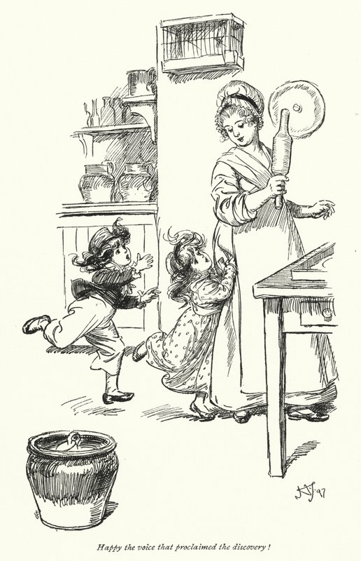 Illustration til Northanger Abbey af Jane Austen (litho) af Hugh Thomson