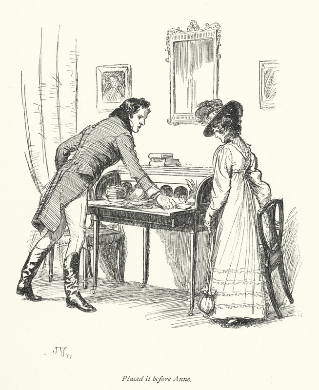 Illustration for Persuasion af Jane Austen (litho) af Hugh Thomson