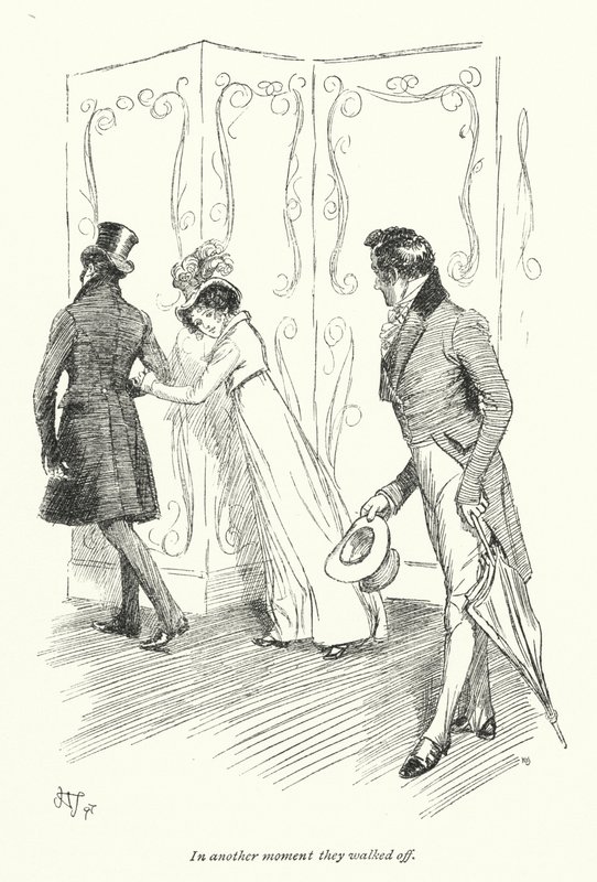 Illustration for Persuasion af Jane Austen (litho) af Hugh Thomson