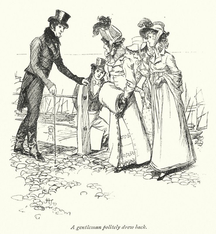 Illustration for Persuasion af Jane Austen (litho) af Hugh Thomson