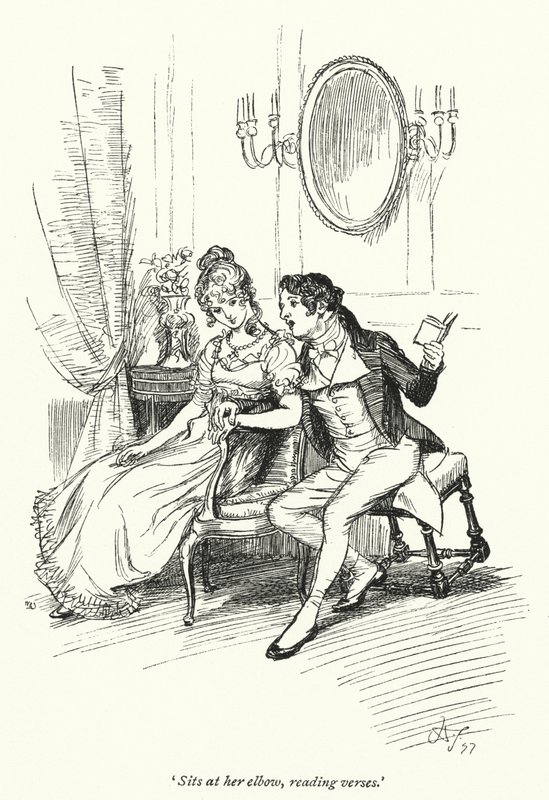 Illustration for Persuasion af Jane Austen (litho) af Hugh Thomson