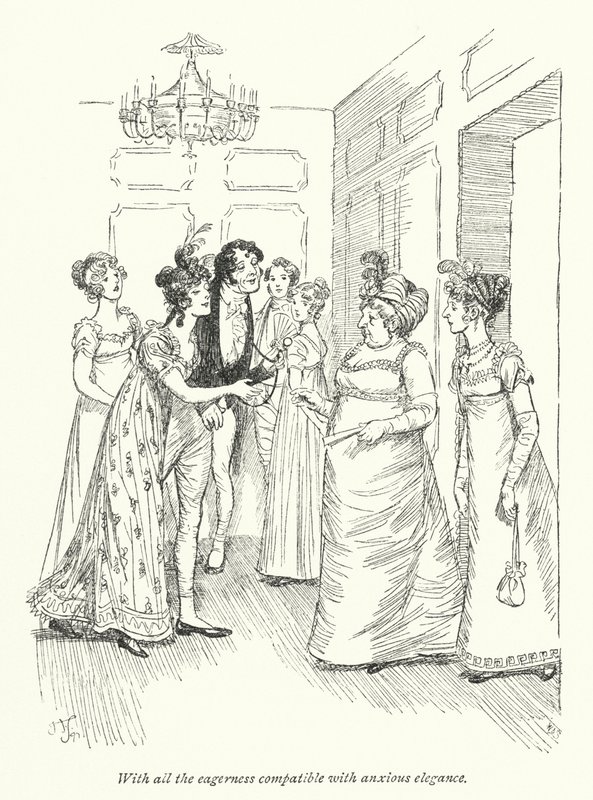 Illustration for Persuasion af Jane Austen (litho) af Hugh Thomson