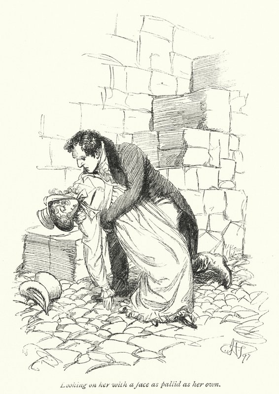 Illustration for Persuasion af Jane Austen (litho) af Hugh Thomson