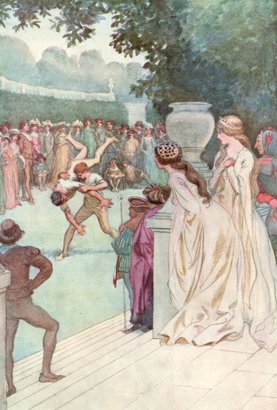 Illustration til Shakespeares, som du kan lide det af Hugh Thomson