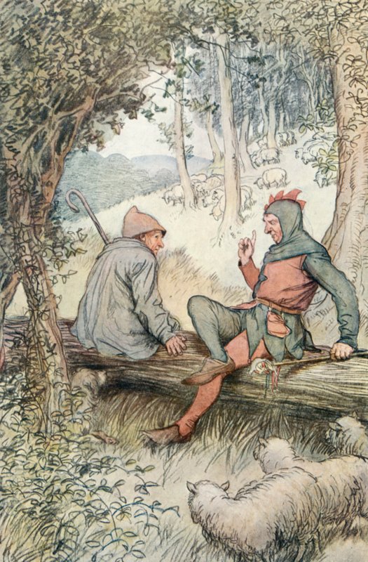 Illustration til Shakespeares, som du kan lide det af Hugh Thomson