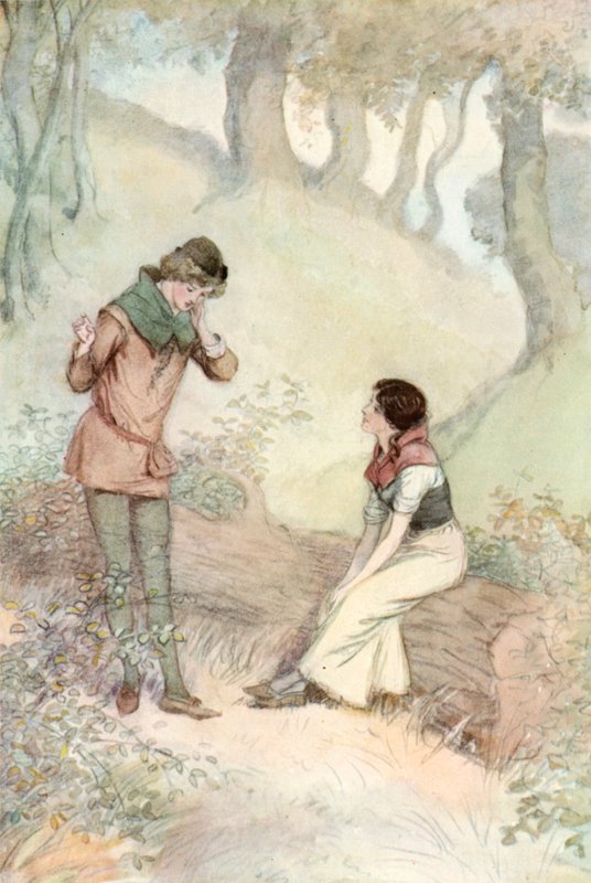 Illustration til Shakespeares, som du kan lide det af Hugh Thomson