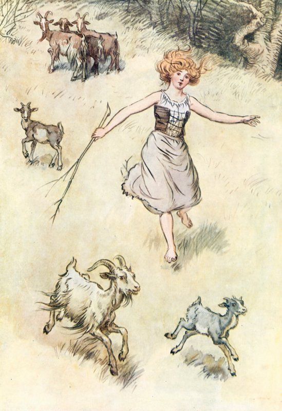 Illustration til Shakespeares, som du kan lide det af Hugh Thomson