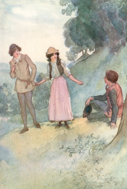 Illustration til Shakespeares, som du kan lide det af Hugh Thomson