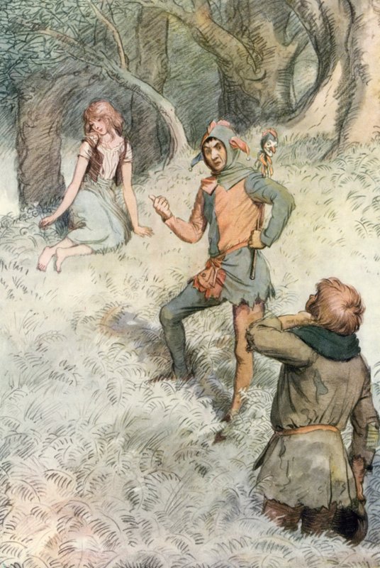 Illustration til Shakespeares, som du kan lide det af Hugh Thomson