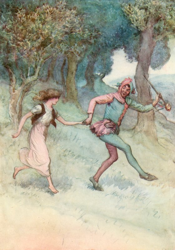 Illustration til Shakespeares, som du kan lide det af Hugh Thomson
