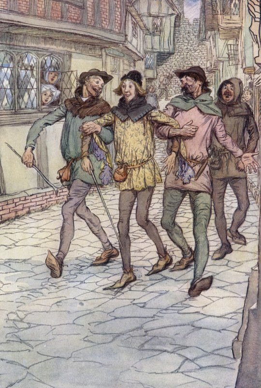 Illustration til The Merry Wives of Windsor af Hugh Thomson