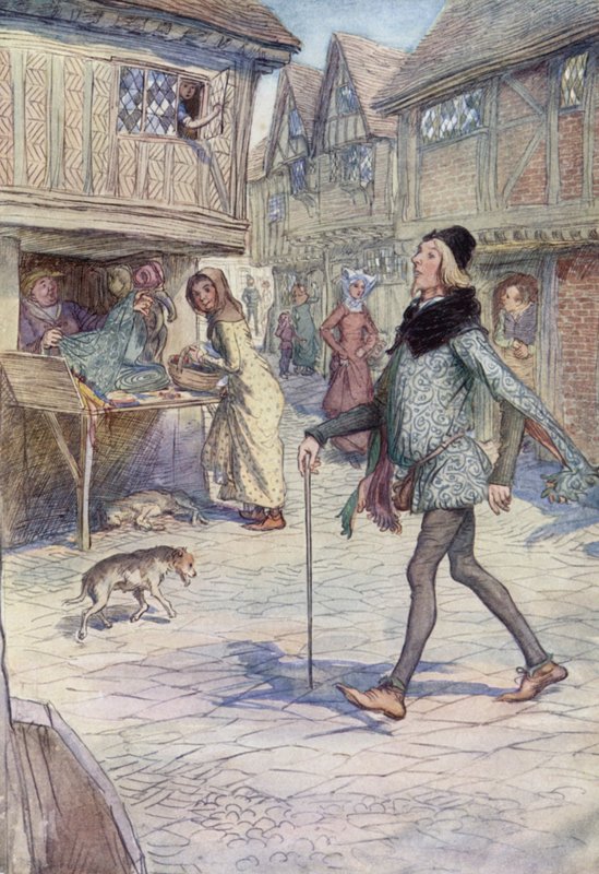 Illustration til The Merry Wives of Windsor af Hugh Thomson