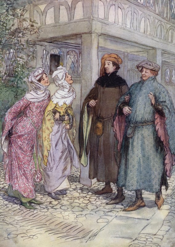 Illustration til The Merry Wives of Windsor af Hugh Thomson