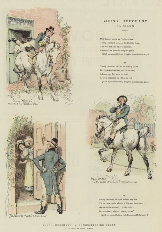 Young Herchard, a Somersetshire Story (chromolitho) af Hugh Thomson