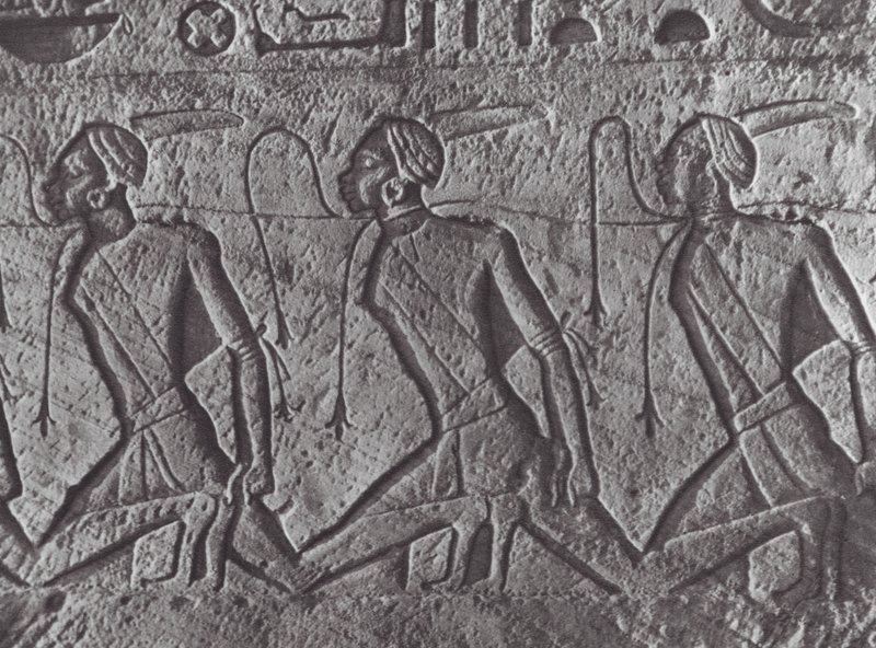 Afrika: Egyptisk nødhjælp, transport af fanger, i Nubien (s/h-foto) af Hugo Adolf Bernatzik