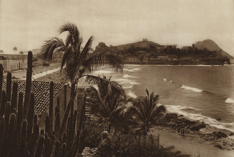 Mexico: Mazatlan-bugten (s/h-foto) af Hugo Brehme