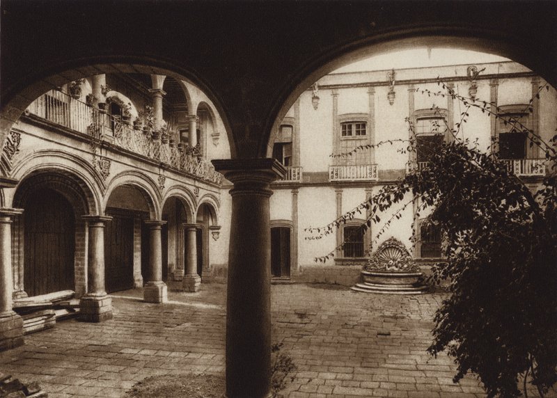 Mexico: Hovedstaden Mejico, Casa del Conde de Santiago (s/h-foto) af Hugo Brehme