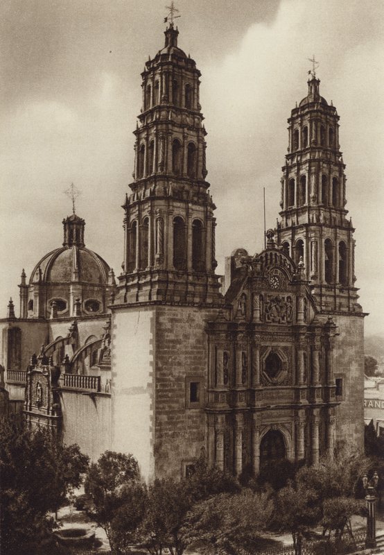 Mexico: Chihuahua-katedralen (s/h-foto) af Hugo Brehme