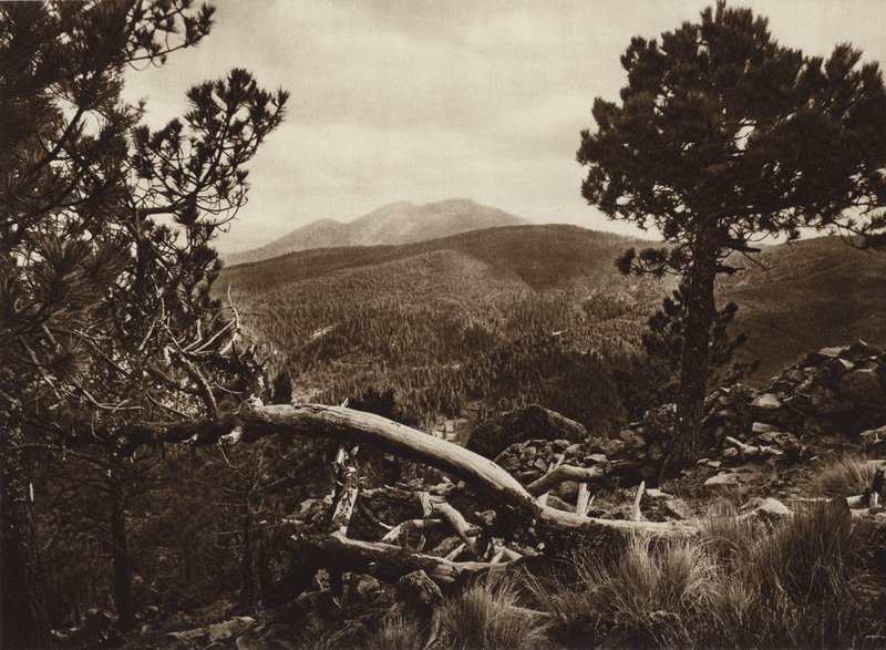 Mexico: El Ajusco, set fra San Miguel (s/h-foto) af Hugo Brehme