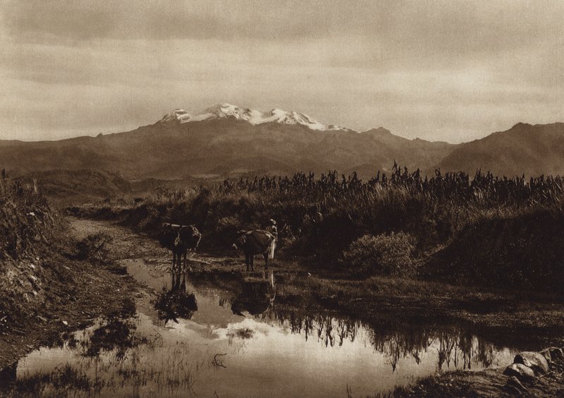 Mexico: Iztaccihuatl (s/h-foto) af Hugo Brehme