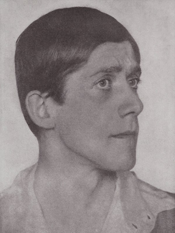 Oskar Kokoschka, østrigsk kunstner og forfatter (s/h-foto) af Hugo Erfurth