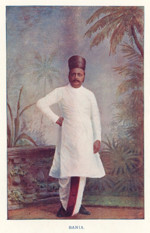 Indiske indfødte: Bania (farvet foto) af Indian photographer