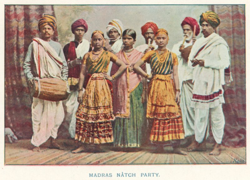 Indiske indfødte: Madras Natch Party (farvet foto) af Indian photographer