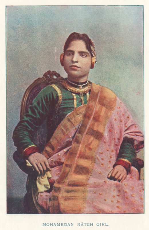 Indiske indfødte: Mohammedan Match Girl (farvet foto) af Indian photographer
