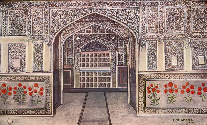 Shish Mahal, Fort Agra (farvefoto) af Indian photographer