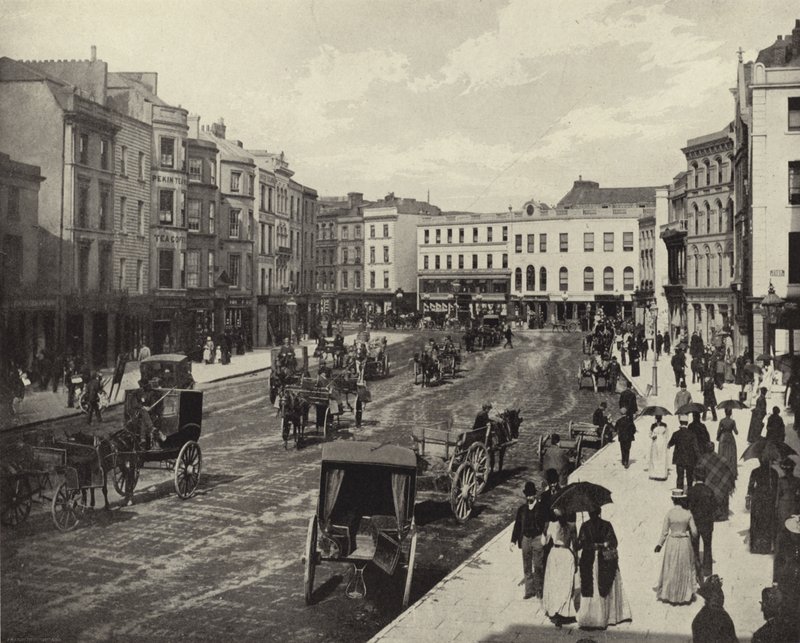 Patrick Street, Cork City (s/h-billede) af Irish Photographer