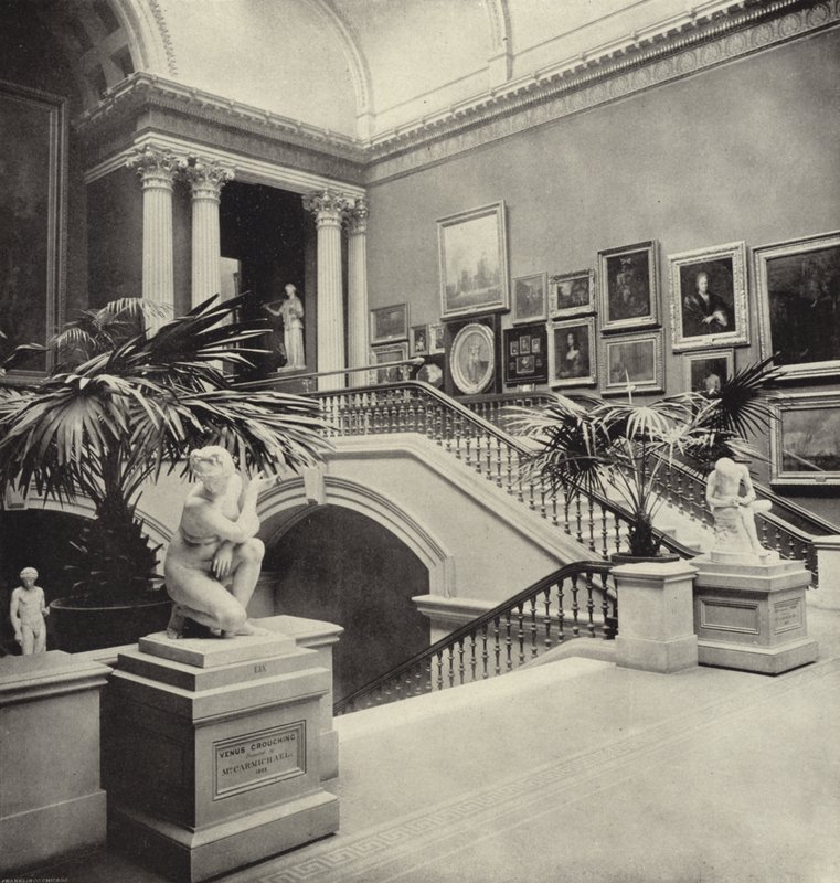 Stairway National Gallery, Dublin (s/h foto) af Irish Photographer