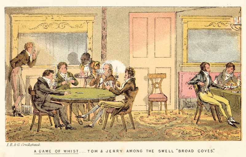 Et spil om whist af Isaac, Robert and George Cruikshank