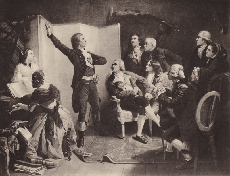 Den første sang af Marseillaise (litho) af Isidore (after) Pils