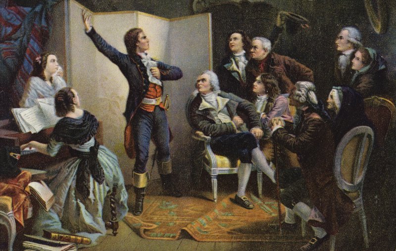 Claude Joseph Rouget de Lisle synger La Marseillaise af Isidore Pils