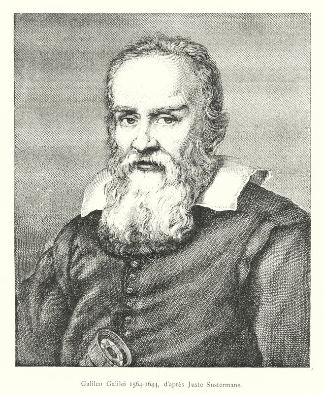 Galileo Galilei 1564-1644, efter Justus Sustermans af Italian School