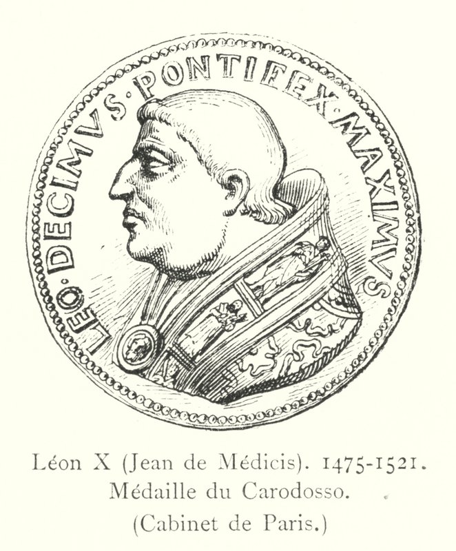 Leon X, Jean de Medici, 1475-1521, Medal of Carodosso, Cabinet of Paris af Italian School