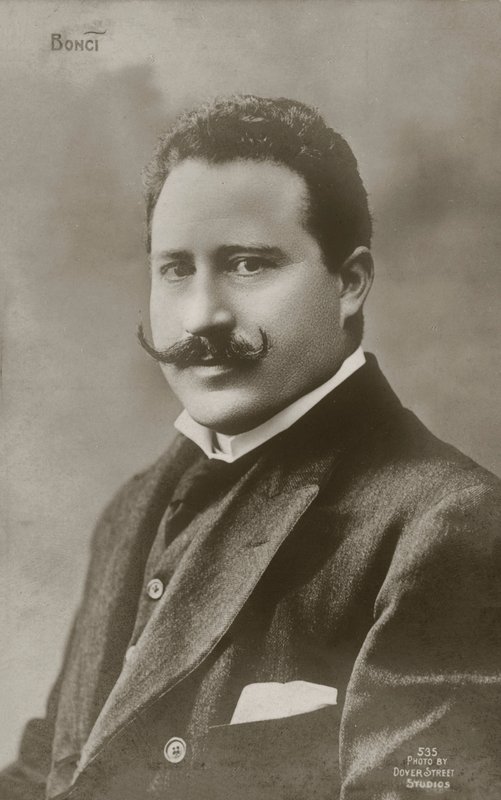 Alessandro Bonci, italiensk operasanger (s/h-foto) af Italian Photographer