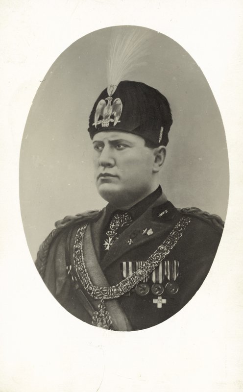 Benito Mussolini (s/h foto) af Italian Photographer