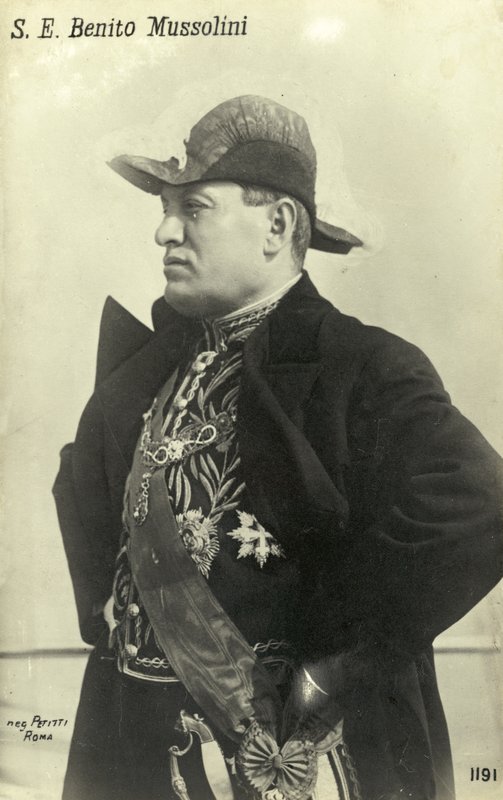 Benito Mussolini af Italian Photographer