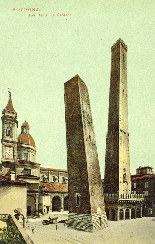Bologna, Italien, Asinelli og Garisendi Towers af Italian Photographer