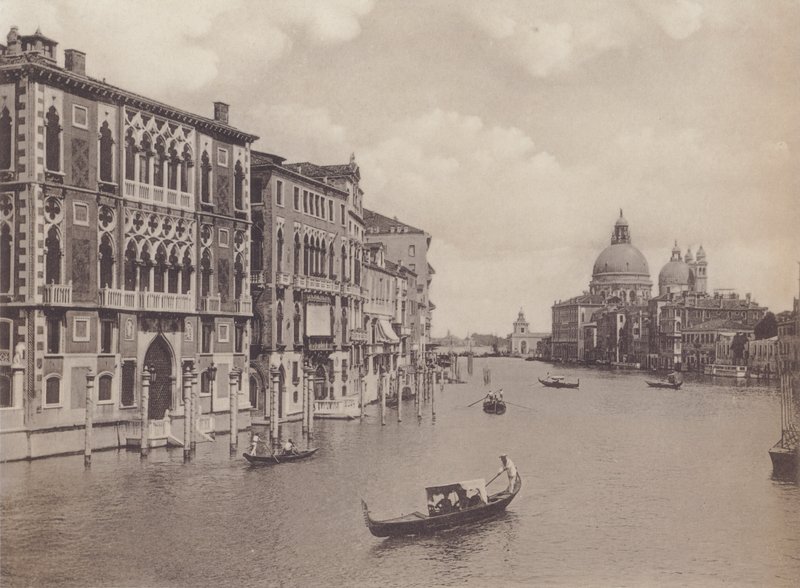 Grand Canal And Salute Church (s/h-billede) af Italian Photographer